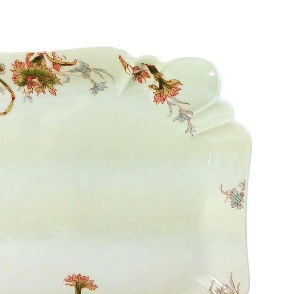 Haviland Serving Platter Tray Dish JW Boteler and Son Scalloped Edge Florals 18" - Picture 7 of 9